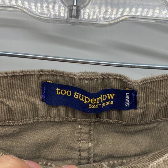Levi’s 524 too super low corduroy skinny pants casual office comfy 30x30 - Picture 3 of 6